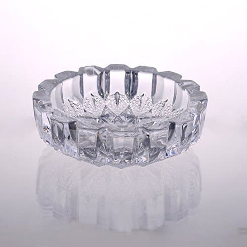 Crystal Cut Round Glass Ashtray (1)