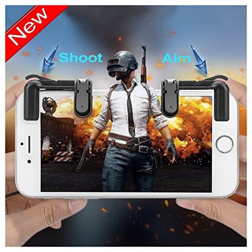 Mobile Game Controller[Upgrade Version], TINICR Game Trigger Sensitive Shoot and Aim Keys L1R1 for PUBG/Fortnite/Knives Out/Rules of Survival, Mobile Gaming Joysticks for Android IOS (1 Pair)