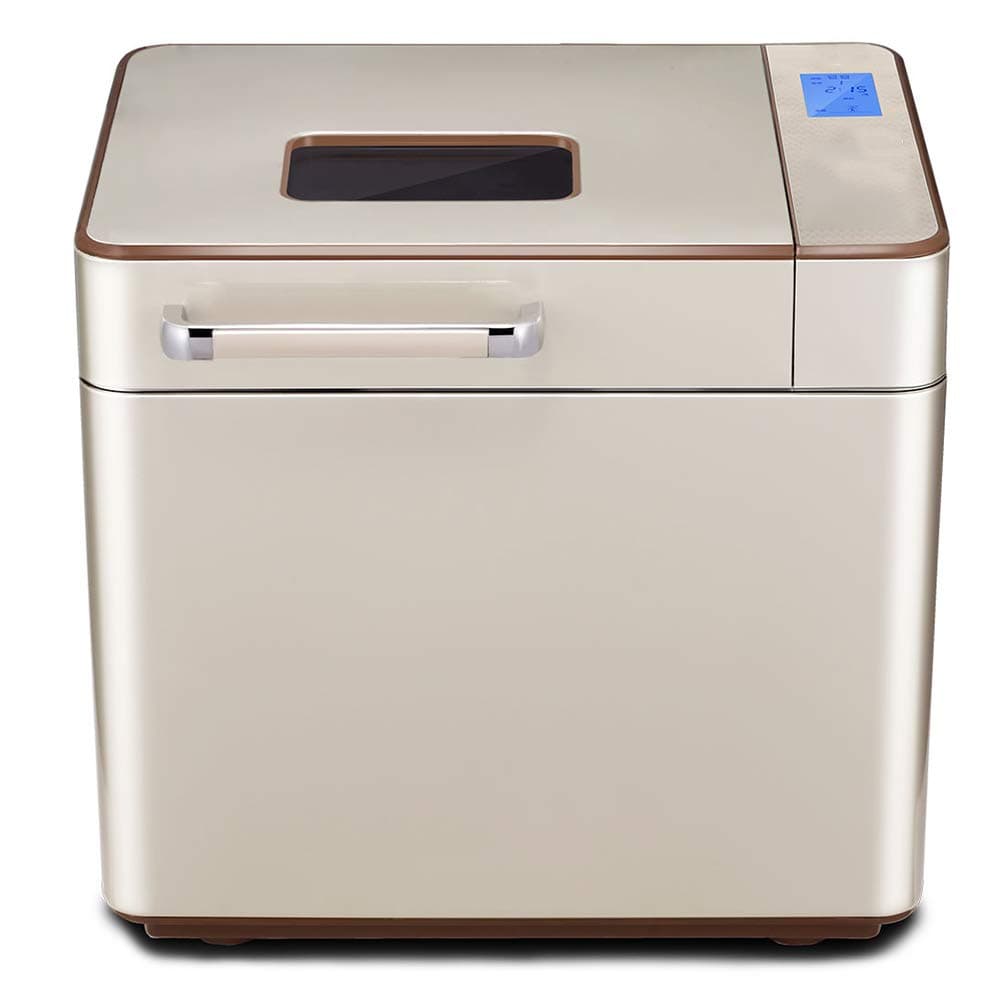 MDEOH Bread Machine Home Automatic Noodle Fermentation Noodle Machine Small Yogurt Cake Baking Steamed Bread Mixer 3 Kinds of Shell Color 25 Kinds of Menu Bread Machine 800W, Gold