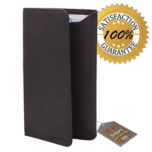 Bosam Cellphone case Soft Leather iPhone Wallet for Men iPhone 7 iPhone 8 6 6s (Brown)