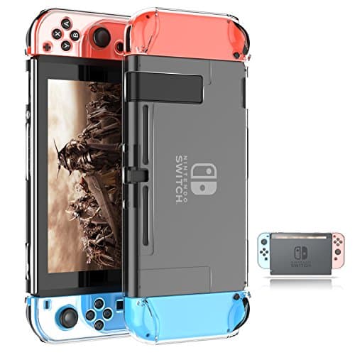 Switch Case for Nintendo[2018 Version],ZIIDII Crystal Clear Transparent Protective Shock-Resistant Cover Case for Nintendo Switch Console and Joy-Con