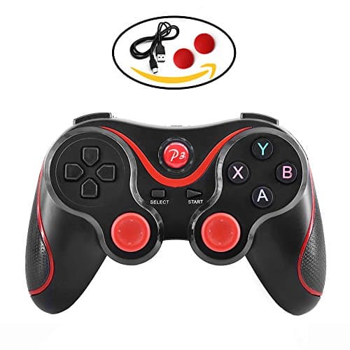 PS3 controller Wireless Bluetooth Double Shock Sixaxis Remote Gamepad for Sony PS3 PlayStation (Red)