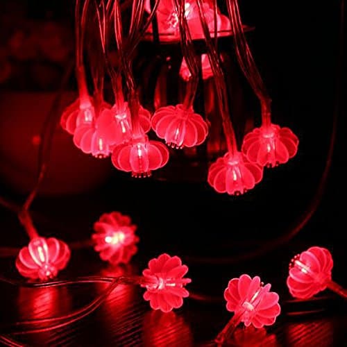 Dreamworth Lantern String Lights,13ft/4M 40 LED Red Lanterns String Lights Battery Operated Fairy Lights for Wedding, Chinese New Year,Spring Festival,Party Decoration,Christmas…