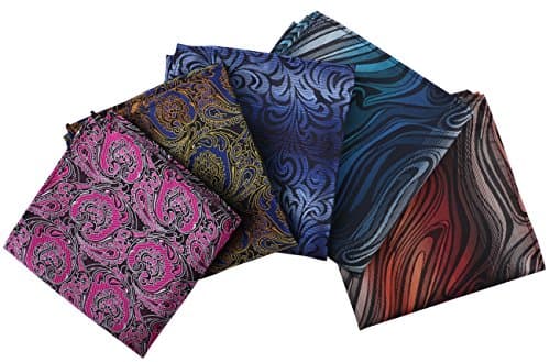 Kissing U Men Handkerchief & Mixed Assorted Pattern Pocket Square Set