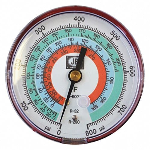 High Side Pressure Gauge,3-1/8" Diameter