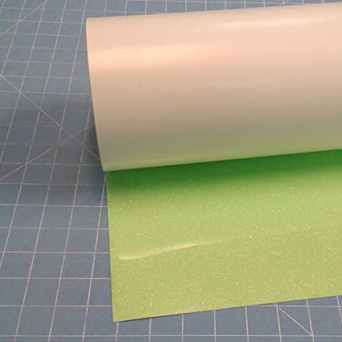 Siser Glitter HTV 20" x 5ft Roll - Iron on Heat Transfer Vinyl (Neon Green)