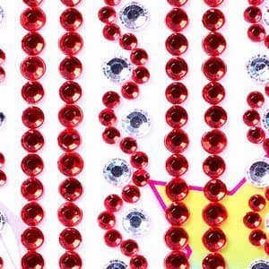 Rhinestone Strips Stickers Stickcons /Red