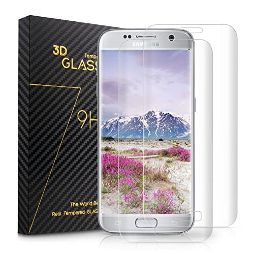 Atill- 2 Pieces Galaxy S7 Edge Screen Protector Full Coverage 3D Glass tempered Screen Protector for Samsung Galaxy S7 Edge