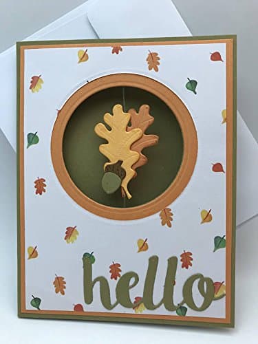 Hello - Fall Leaf Thanksgiving Spinner Card for Any Occasion
