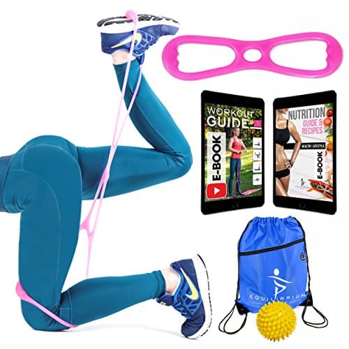 Premium Resistance Workout Booty Band By Equilibrium Spot | Multi-Purpose Fitness Training Loop For Women | Massage Ball &amp; Gym Bag | Brazilian Butt &amp; Sculpted Legs | Strength, Muscle Gain &amp; Endurance