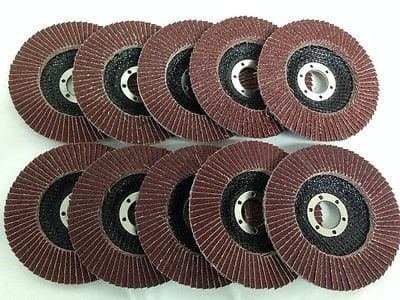 10pc 60 Grit Flap Sanding Grinding Disc 4 1/2" x 7/8" Aluminum Oxide A/O NEW