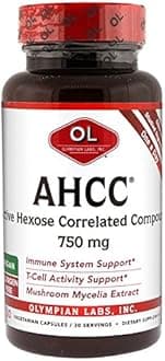 Olympian Labs AHCC, 750mg, 30 Vegetarian Capsules