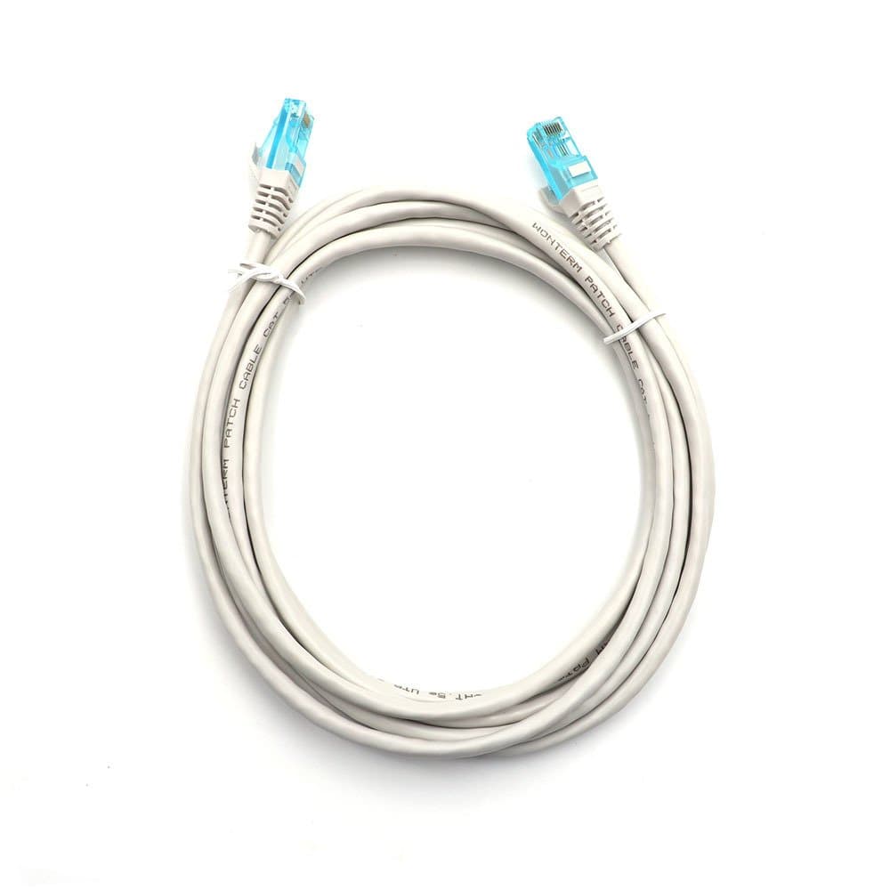 WONTERM RJ45 Cat5e Ethernet Patch Cord 10 FT (3 Meter) in Electronics Copper Computer Networking Cable (1 Pcs-Package) PVC Jacket Grey