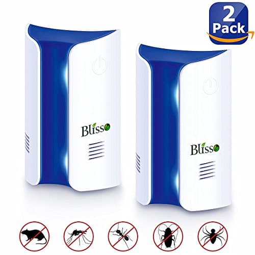 Ultrasonic Electromagnetic Pest Repellent Pest Control 2018 version, 2pacs Plug in Indoor and Outdoor Repeller, Get Rid of Mosquito, Ant, Flea, Rats, Roaches, Cockroaches, Fruit Fly, Rodent, Insect