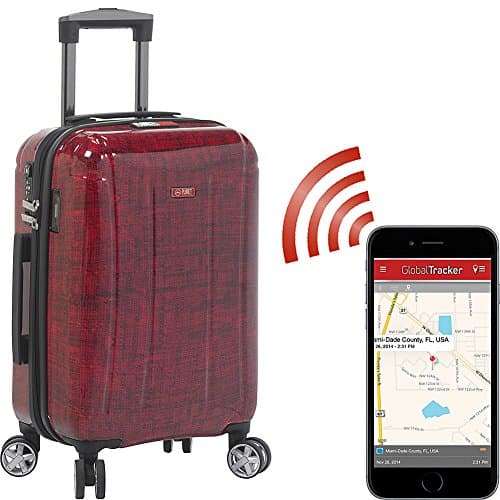 Smart Tech Case Hardside 23" Spinner Luggage, Red, One Size
