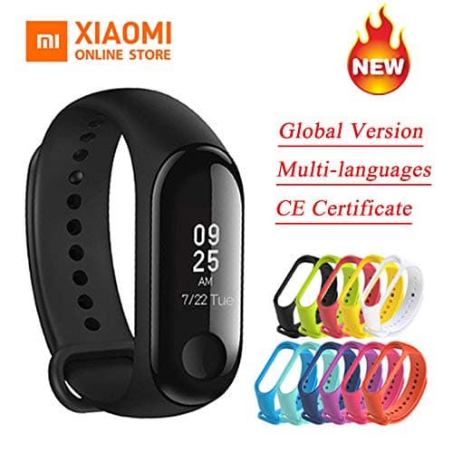 Global Version Xiaomi Mi Band 3 Miband 3 Smart Tracker Band Instant Message 5ATM Waterproof OLED Touch Screen Mi Band 3 - Black Color