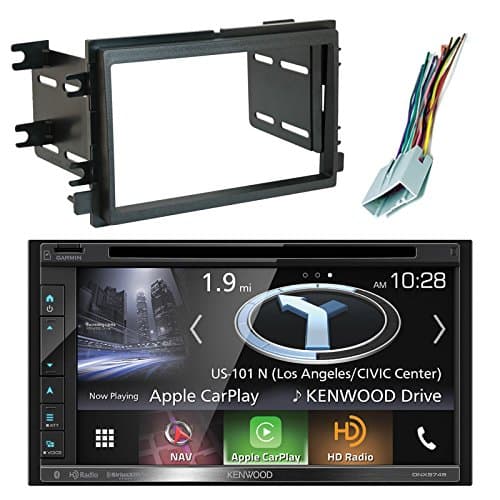 Kenwood DNX574S Resistive Panel Navigation Double-DIN DVD CD AM/FM Bluetooth HD Radio Car Audio Receiver, Scosche FD1426B Dash Kit Install Kit, w/ FD23B Radio Wire Harness (Fits 2004-Up Select Ford)