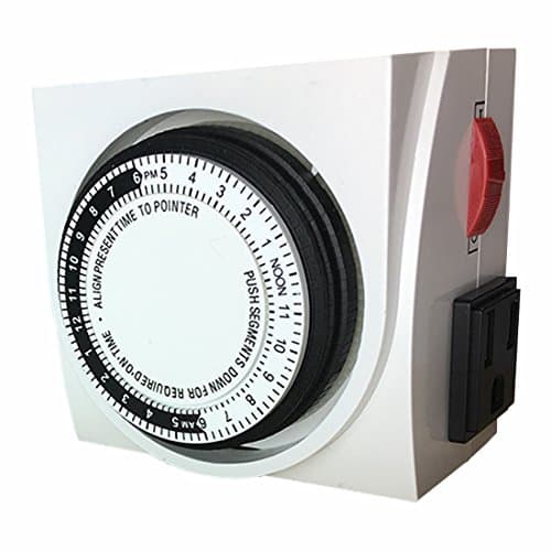 Hydrolux 24-Hour Electrical Dual Outlet Analog Timer 2-Outlet 125-Volt Indoor Heavy Duty Grounded Lighting Timer