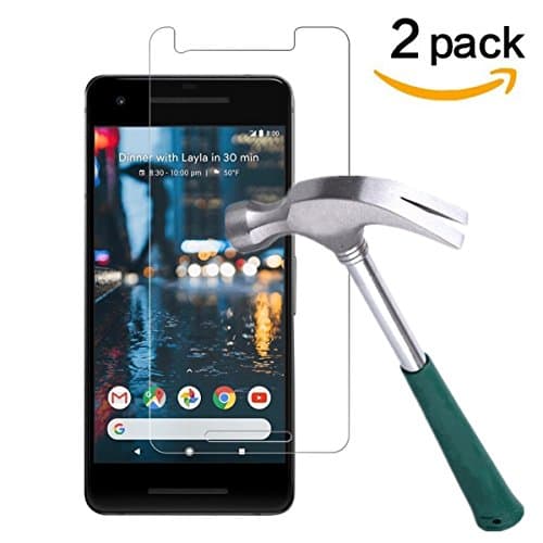 [2-Pack Screen Protector for Google Pixel 2 (2017),Tempered Glass Film,Ultra Clear,Anti Scratch,Bubble Free,Case Friendly