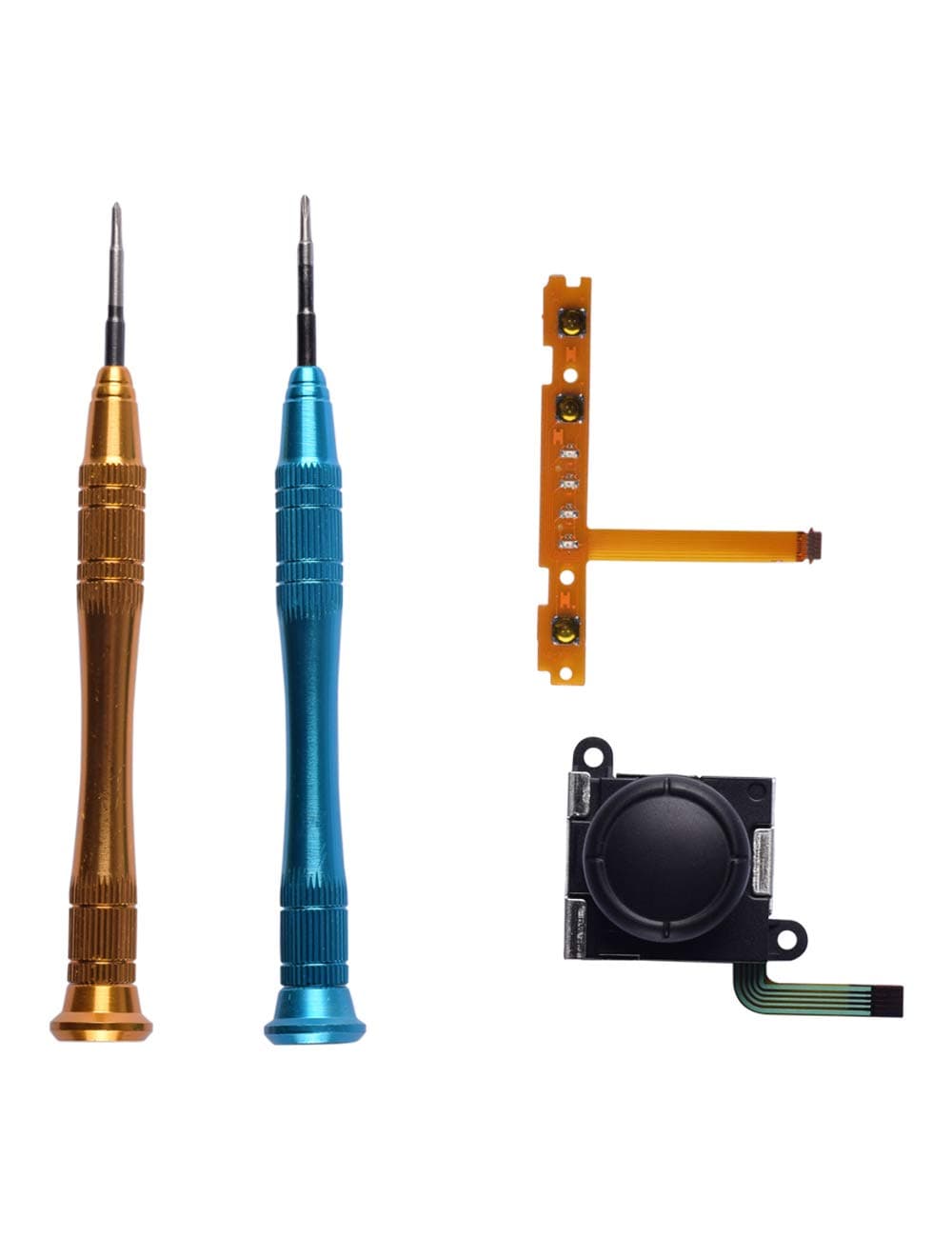 Replacement Parts Left Right Flex Cable Button Key Cross X Y Screwdrivers Set GBM SL+SR Handle 3D Analog Controller Rocker for Switch NS Joy-Con SPDYCESS