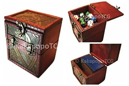 M01A Wooden Deck &amp; Counter Box for Deck Protector storage Trading Cards TCG Ultra Pro Sleeve MTG Magic the Gathering Pokemon YGO Yugioh Vanguard Force of Will Dice Wow by KakapopoTCG Deck Box