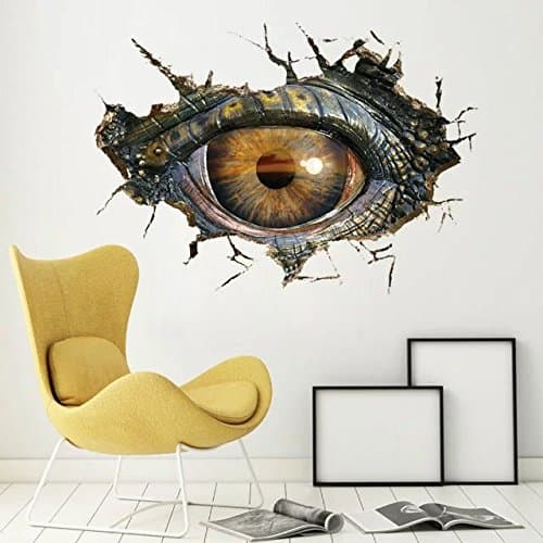 dinosaur eyes 3 d wall stickers