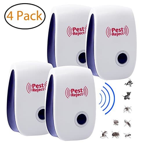 Fireflyhome 4 Pack Plug In Ultrasonic Pest Repeller (4 pack) - Squirrel Rodent, Mice Rats Insects Mosquito Repellent Outdoor and Indoor - Get All The Pest Control