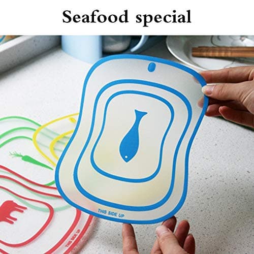 ASMGroup Cutting Board Plastic Flexible Kitchen Plastic Chopping Block Cutting Board Breadboard Bendable Non-Slip Frosted Antibacteria Cutting Block 9