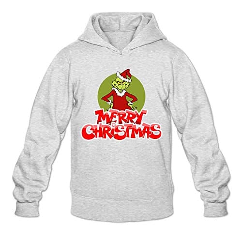 D EVSSL The Grinch Stole Christmas Men's Long Sleeve Pullover Hoodies/Sweatshirt