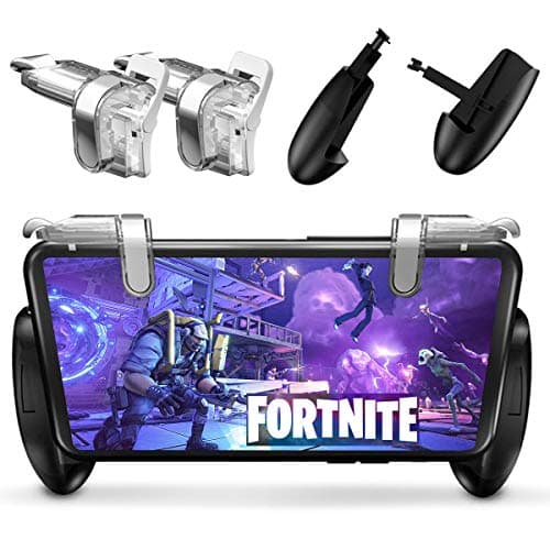 Pubg Mobile Controller - Sumyee Fortnite Mobile Game Controller，Sensitive Shoot and Aim L1R1 Mobile Trigger for Rules of Survival Battle Royale (2 Triggers+1 Gamepad(K3))