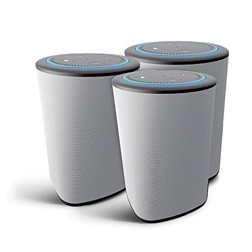 Echo Dot (Black) + Vaux Speaker (Ash)- Multi-Room Audio System (3-pack)