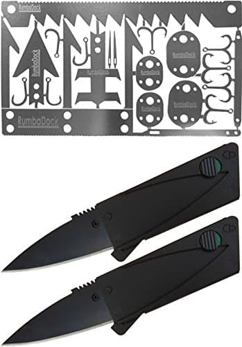 Survival MultiTool Card (3 TOOL PACK) Bug Out Bag Camping Tool -(2 Utility Pocket Knife) Best Multi tools for Camping Wilderness and Urban Survival Preppers Gear; Fishing Camping Hunting Emergency Kit