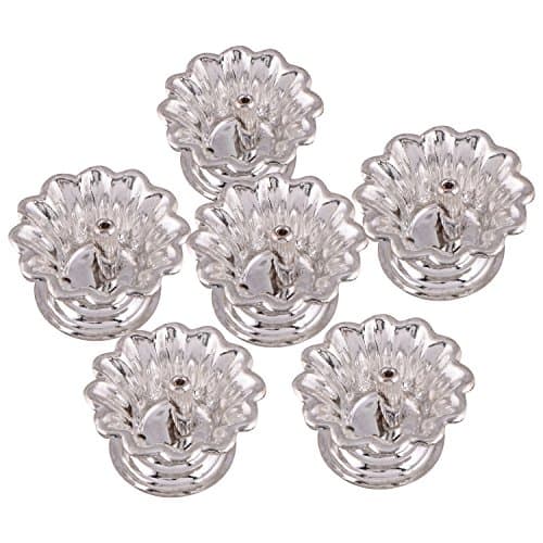 Shreeng Silver Plated Set Of 6 Devdas Deepak 6 Pcs. Standard