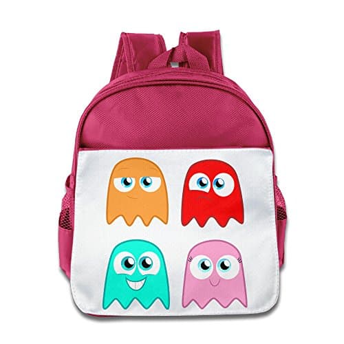 JccjCcjj Pacman Logo Funny Backpack Pink