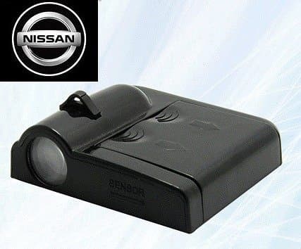 Komingo Sold Car Logo Ghost Shadow Emblems Wireless Door Sensor Lights No Drill Type Led Laser Door Shadow Light Welcome Projector Lamp 2 Pc Pack (NISSAN)