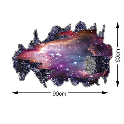 3D Wall Stickers Decals Galaxy Space meteor Ceiling Home Decor PVC wallpaper Original