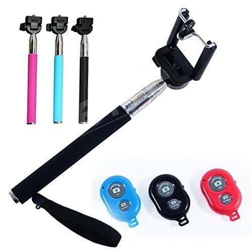 Wireless Selfie Stick by Metamorphoo Products - with Bluetooth Remote Control & Case - for iPhone (6, 6 Plus, 5, 5s, 5c, 4s, 4) & Android (e.g Samsung Galaxy) - (Black) Robust, Easy Carry & Use.
