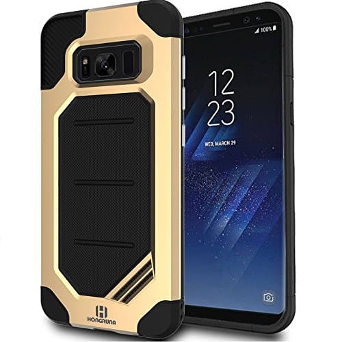 Galaxy S8 Plus Case,Hongruna [Shockproof] [Slim] Armor Defender Protective Hybrid Dual Layer Case Cover For Samsung Galaxy S8 Plus 2017 -（Gold）