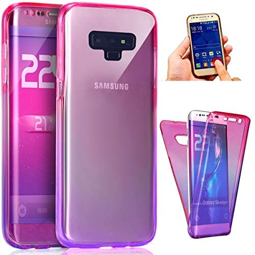 Galaxy Note 9 Case,AMASELL 360 Coverage Full Body Protective Shell Shockproof Front and Back Gradient Crystal Soft…