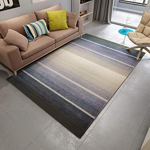 Simmia Home Modern Durable Area Rugs Gradient rendering gray white Traditional Carpet Indoor Floor Living room Kitchen Bedroom Bathroom Non-slip Healthy, size: 50 * 80CM