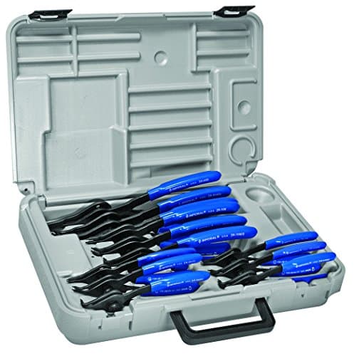 Imperial Tool IR12K Fixed Tip Convertible Retaining Ring Pliers for 1/4" to 3-1/2" Rings, 12 Piece Kit