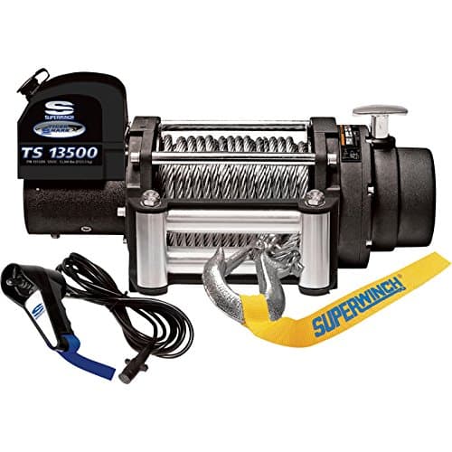 Tiger Shark 12 Volt DC Winch with Remote - 13,500-Lb. Capacity, 5.3 HP, Model 1513200