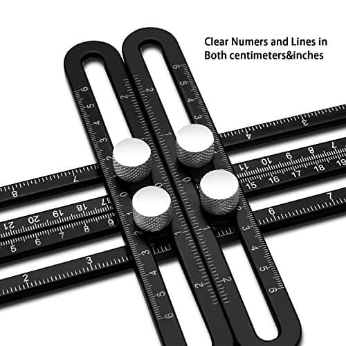 Multi Angle Measuring Ruler, Angle-izer Template Tool, Premium Aluminum Alloy AURANY