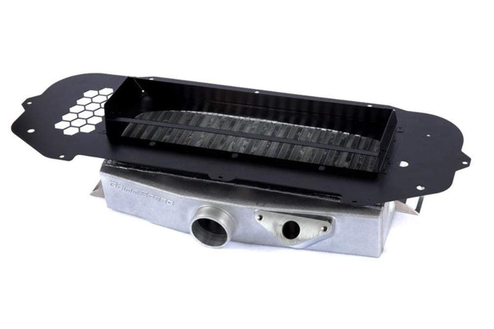 GrimmSpeed 093073 Top Mount Intercooler Splitter Scoop Compatible with 2002-03 Subaru WRX