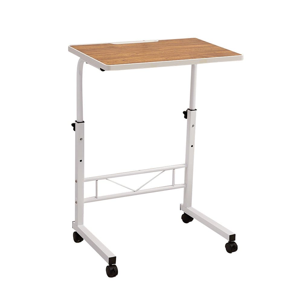 Adjustable Lap Table Portable Laptop Computer Stand Overbed Table for Sofa Hospital Nursing Reading ,Brown