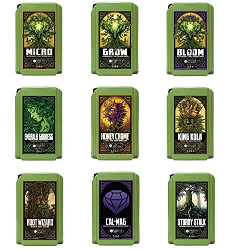 Emerald Harvest Nutrients 3-part Combo Package Kit - 2.5 Gallon Size (Micro, Grow, Bloom, Root Wizard, Honey Chome, King Kola, Emerald Goddess, Cal-Mag & Sturdy Stalk)