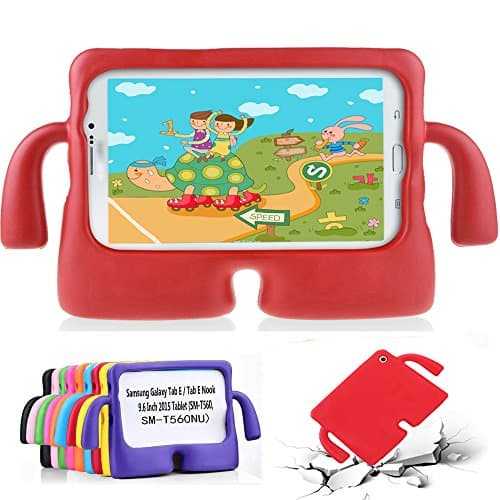 Samsung Galaxy Tab E 9.6 Kids Case-GOSE Light Weight Shockproof Protection Handle Case for Samsung Galaxy Tab E / Tab E Nook 9.6Inch 2015 Tablet (Fit Both WiFi and Verizon 4G LTE Version) (Red)