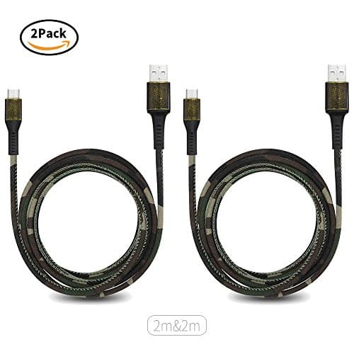 YIMODO USB C Cable USB C-A Fabric Craft Reversible Fast Charging Cables for Samsung Galaxy Note 8, S8, S8 Plus, Google Pixel, Nintendo Switch, Macbook, LG G6 G5 V30 V20 and More, 2 Pack (6FT + 6FT)