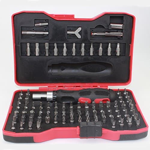 101- Piece Security Bit Set ， Ratcheting Screwdriver Kit， CR-V Steel Durable Sandblasted ，Tamper proof Torx Hex Bit Set