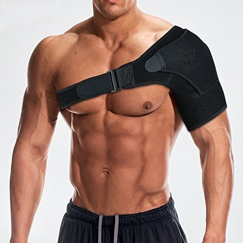Mecar Shoulder Support Brace Compression Rotator Cuff Support for Injury Prevention,Dislocated AC Joint,Labrum Tear,Frozen Shoulder Pain,Sprain,Soreness,Bursitis,Black